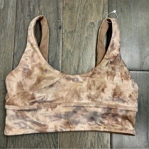 Lululemon NWOT Align Bra Shine Diamond Dye Misty Shell Cacao